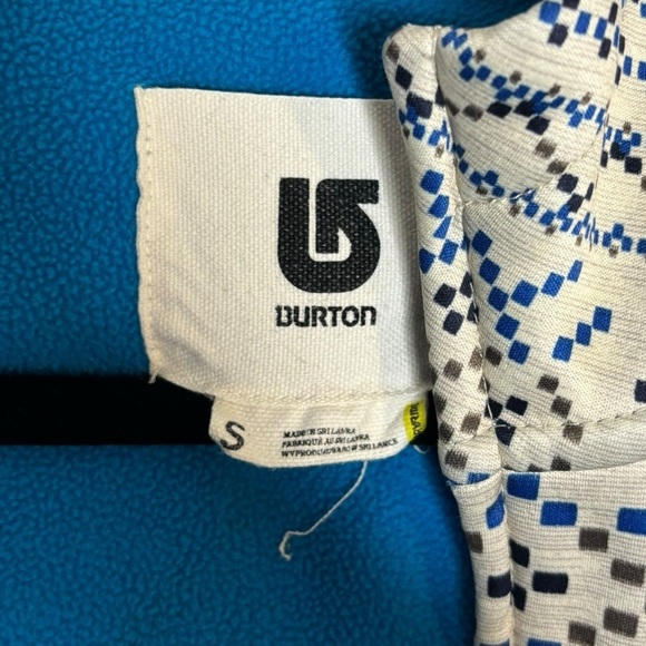 Burton Fair Isle Nordic Print Fleece Lined Hooded Jacket Size Small - Picture 5 of 13